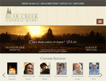 Tablet Screenshot of bearcreekfuneral.com